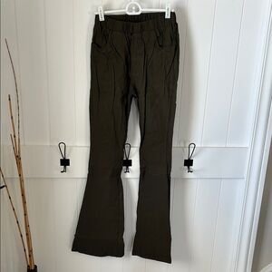Dark Olive Flared Pants